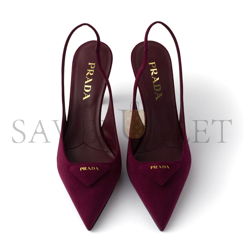 Pra*a suede slingback pumps 1i901m